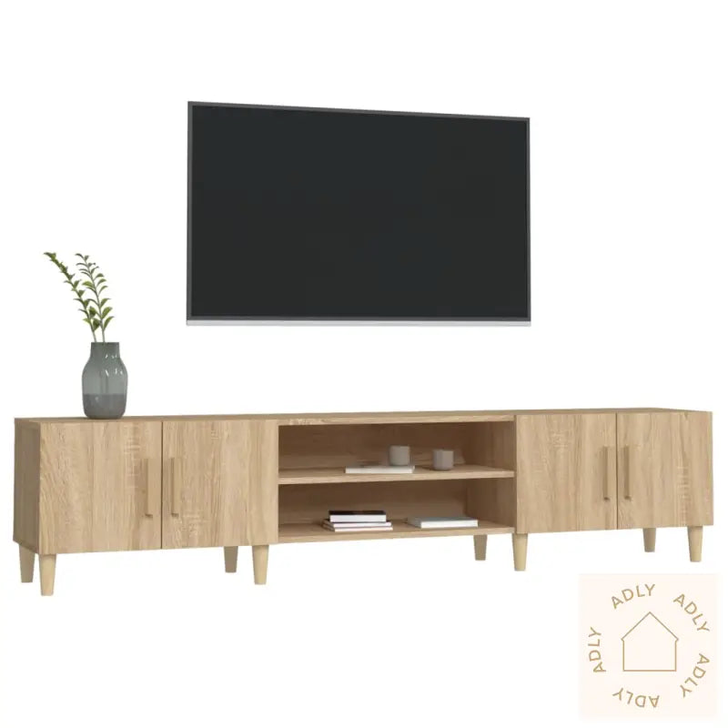 Tv-Benk Sonoma Eik 180X31,5X40 Cm Konstruert Tre
