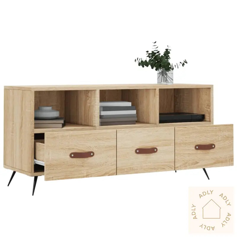 Tv-Benk Sonoma Eik 102X36X50 Cm Konstruert Tre