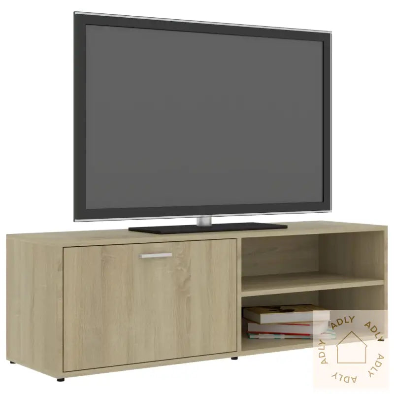 Tv-Benk Sonoma Eik 120X34X37 Cm Konstruert Tre