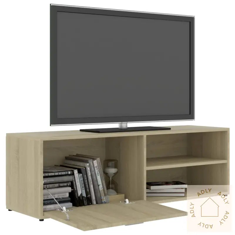 Tv-Benk Sonoma Eik 120X34X37 Cm Konstruert Tre