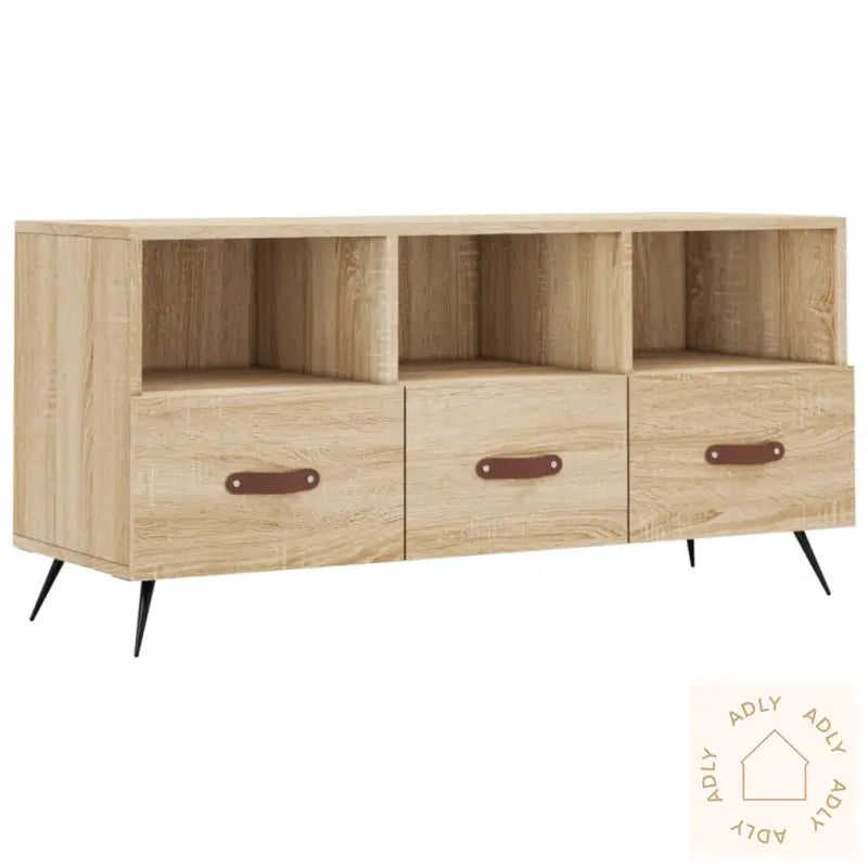 Tv-Benk Sonoma Eik 102X36X50 Cm Konstruert Tre