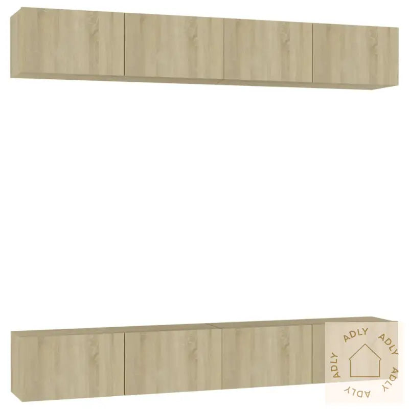 Tv-Benker 4 Stk Sonoma Eik 100X30X30 Cm Konstruert Tre
