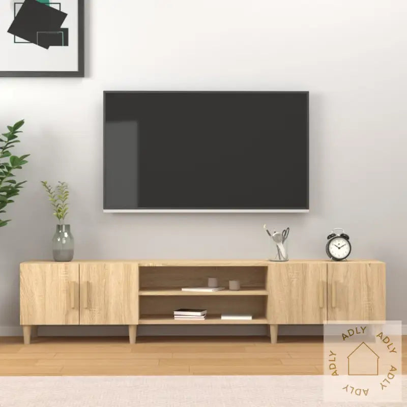 Tv-Benk Sonoma Eik 180X31,5X40 Cm Konstruert Tre