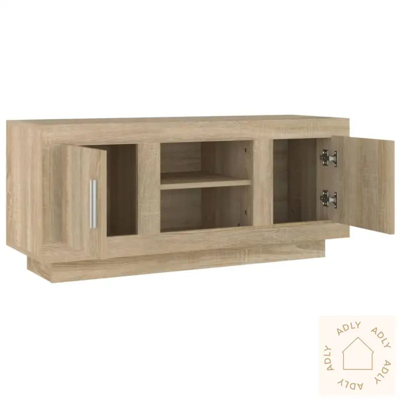 Tv-Benk Sonoma Eik 102X35X45 Cm Konstruert Tre