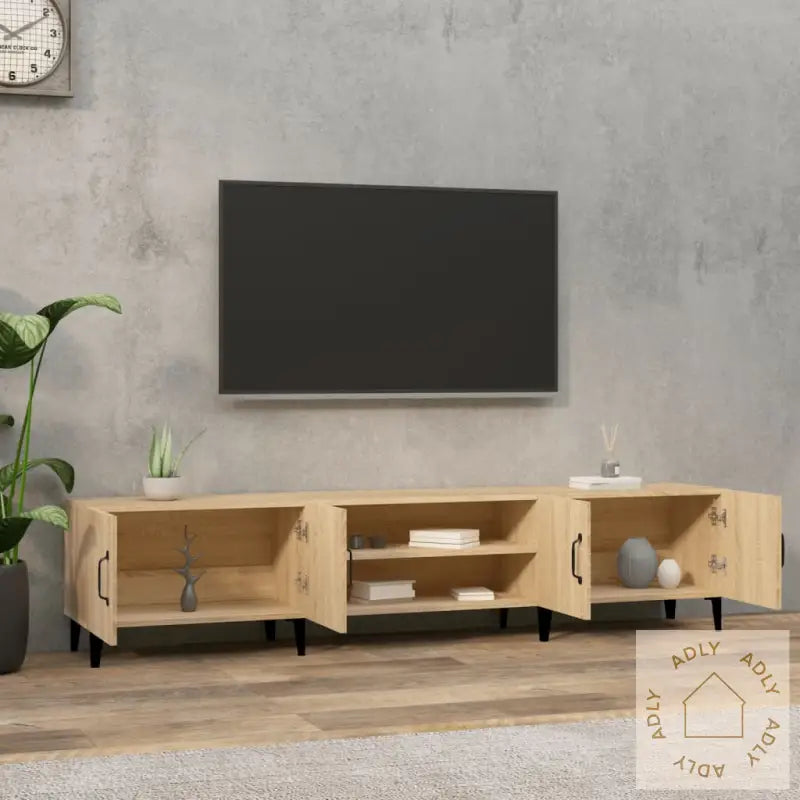 Tv-Benk Sonoma Eik 180X31,5X40 Cm Konstruert Tre