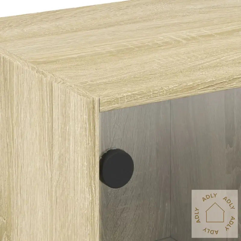 Tv-Benk Med Dør Sonoma Eik 68X37X42 Cm