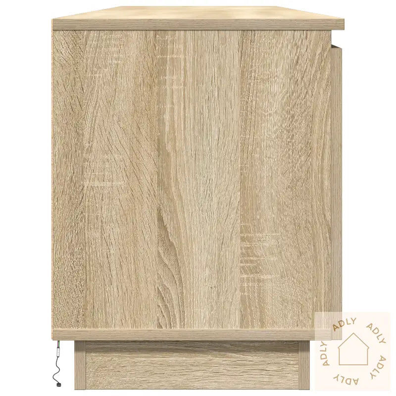 Tv-Benk Med Led Sonoma Eik 180X38X49 Cm Konstruert Tre