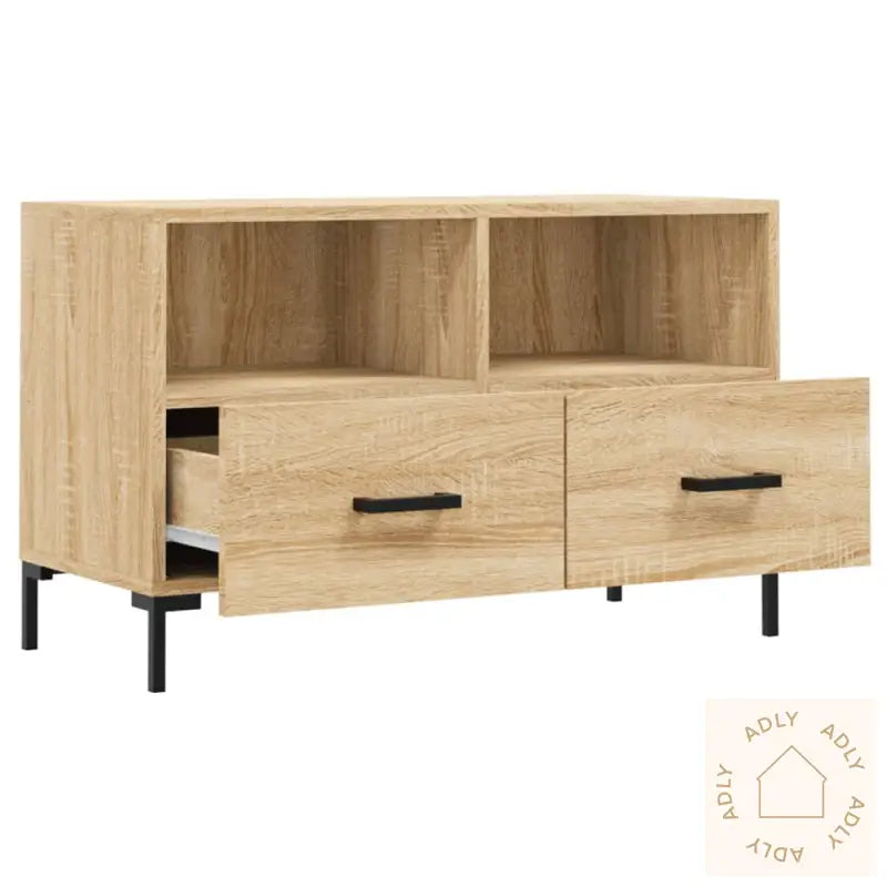 Tv-Benk Sonoma Eik 80X36X50 Cm Konstruert Tre