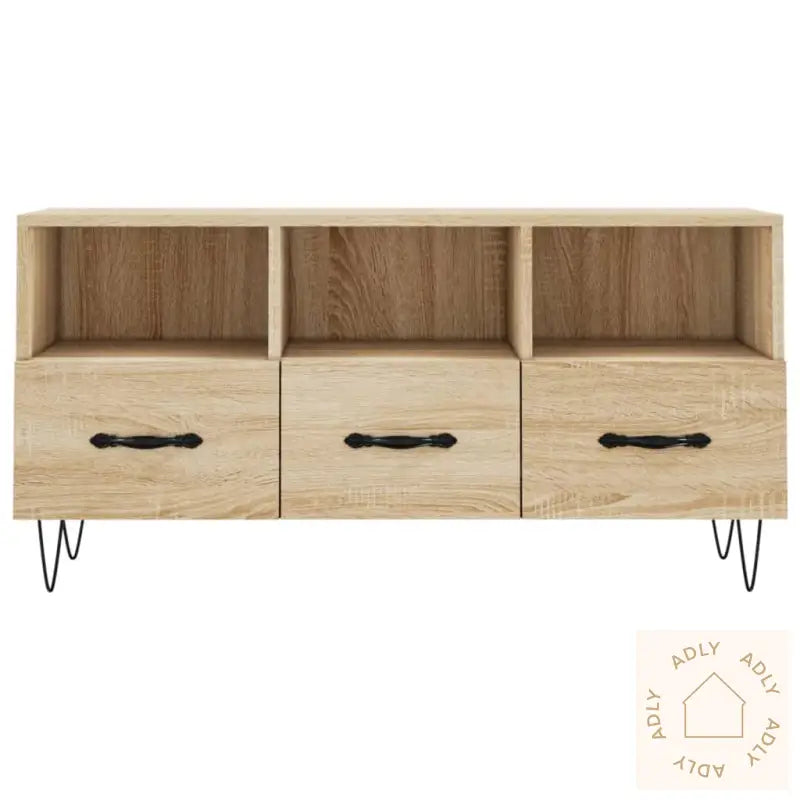 Tv-Benk Sonoma Eik 102X36X50 Cm Konstruert Tre