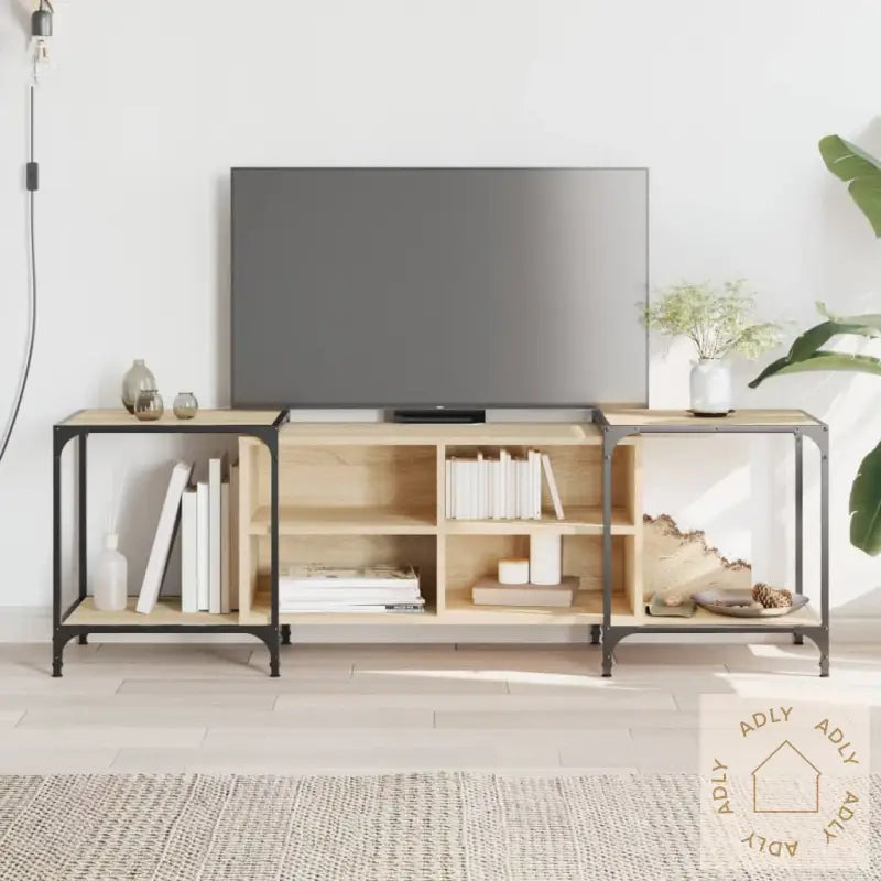 Tv-Benk Sonoma Eik 153X37X50 Cm Konstruert Tre