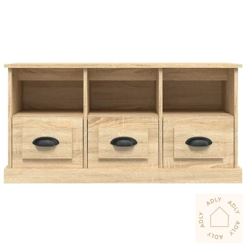 Tv-Benk Sonoma Eik 100X35X50 Cm Konstruert Tre