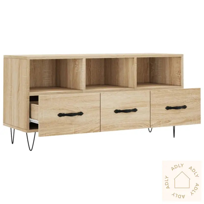 Tv-Benk Sonoma Eik 102X36X50 Cm Konstruert Tre