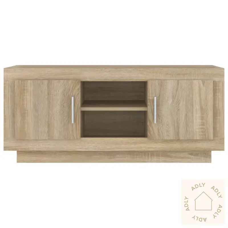 Tv-Benk Sonoma Eik 102X35X45 Cm Konstruert Tre