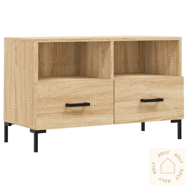 Tv-Benk Sonoma Eik 80X36X50 Cm Konstruert Tre