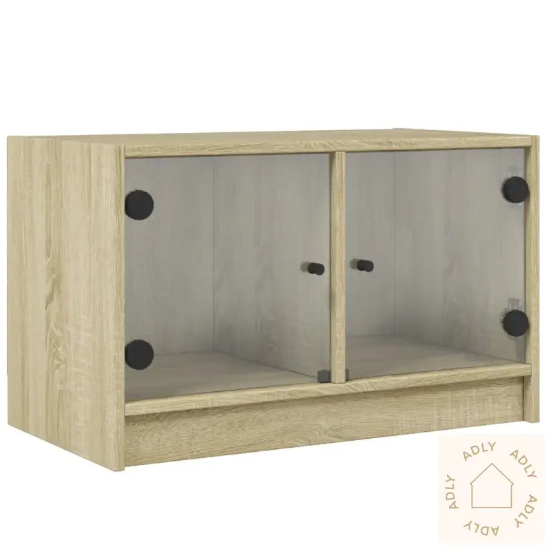 Tv-Benk Med Dør Sonoma Eik 68X37X42 Cm