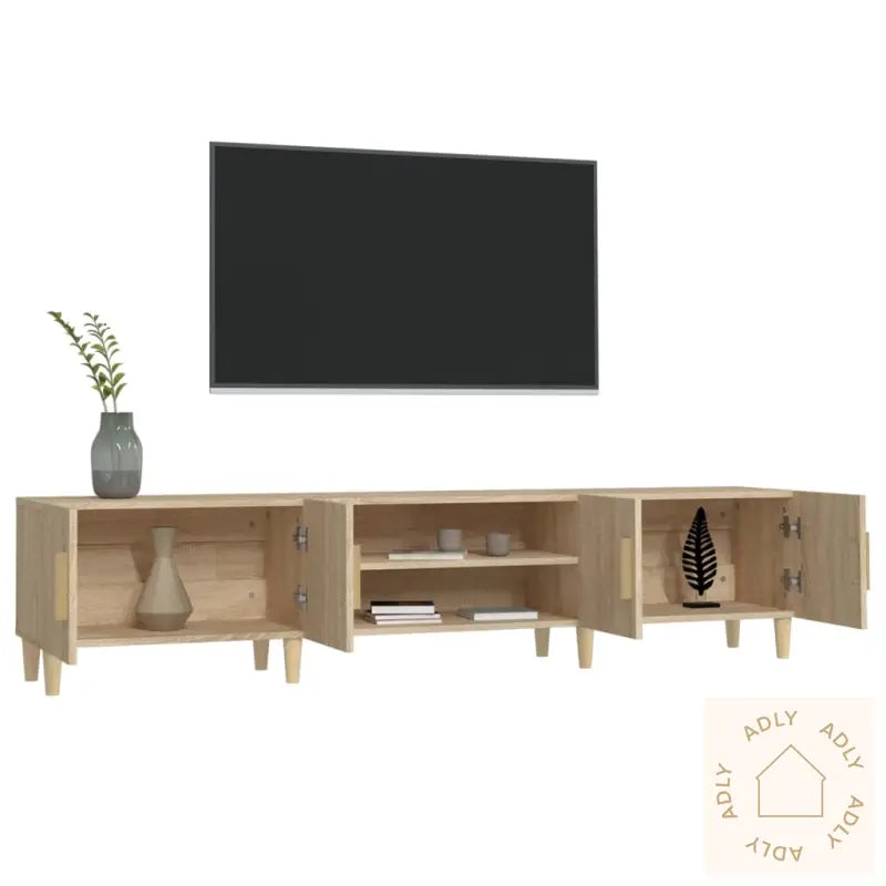 Tv-Benk Sonoma Eik 180X31,5X40 Cm Konstruert Tre