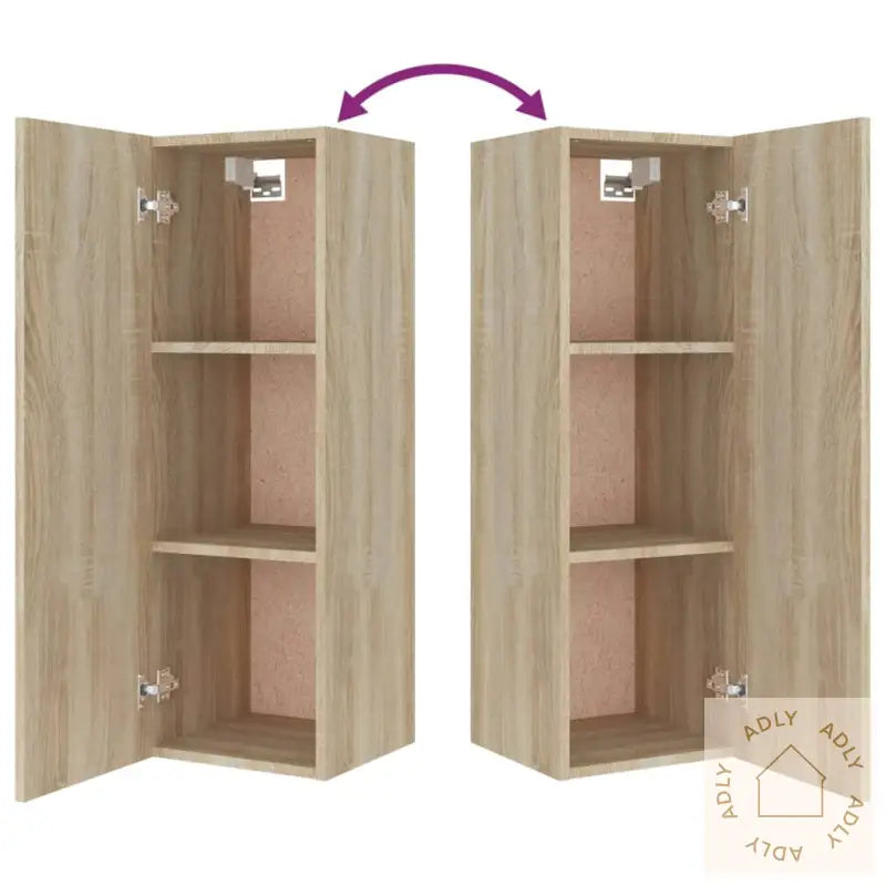 Tv-Skapsett 4 Deler Sonoma Eik Konstruert Tre