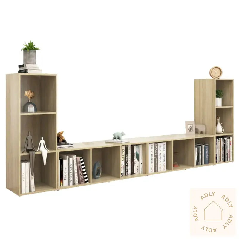 Tv-Benker 4 Stk Sonoma Eik 107X35X37 Cm Konstruert Tre