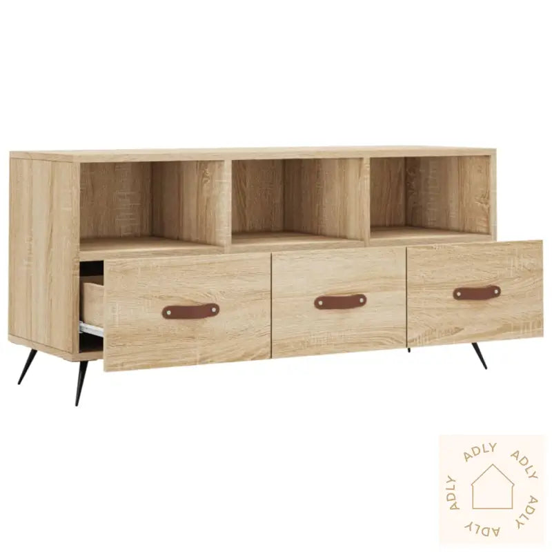 Tv-Benk Sonoma Eik 102X36X50 Cm Konstruert Tre