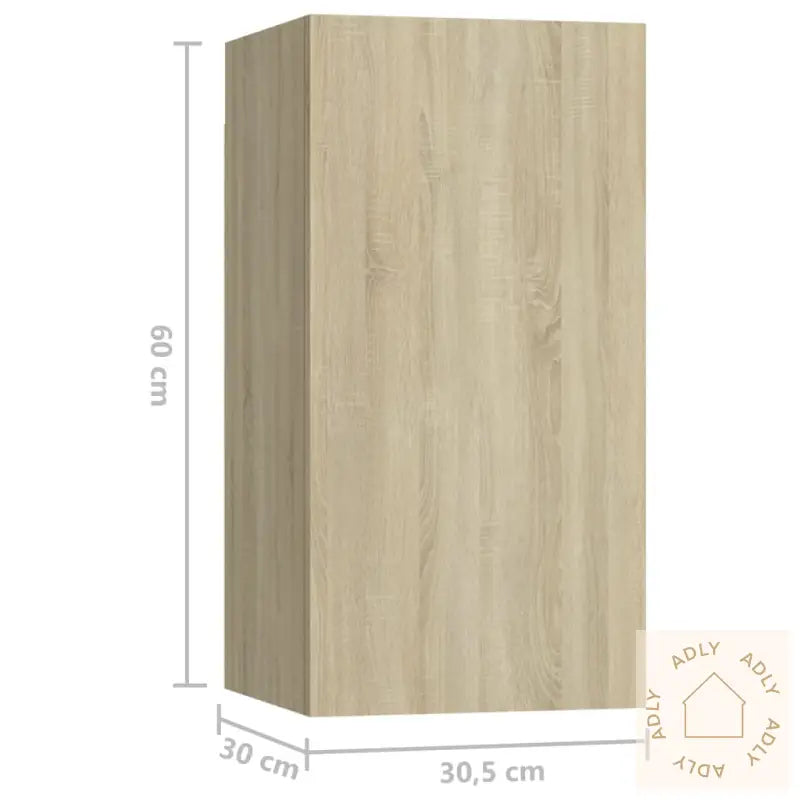 Tv-Benksett 10 Stk Sonoma Eik Konstruert Tre