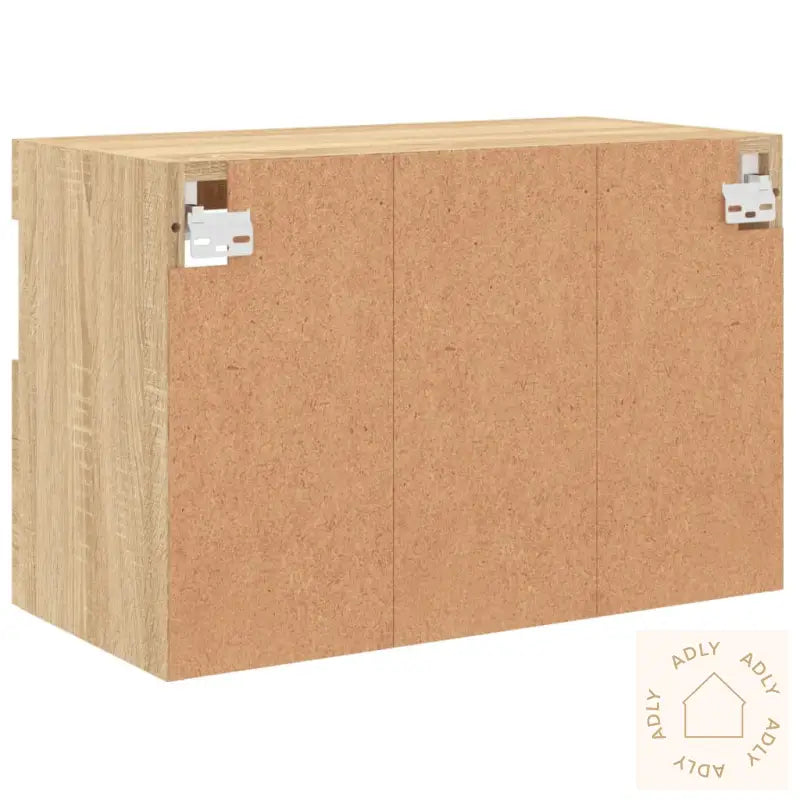Vegghengt Tv-Benk Med Led Sonoma Eik 60X30X40 Cm