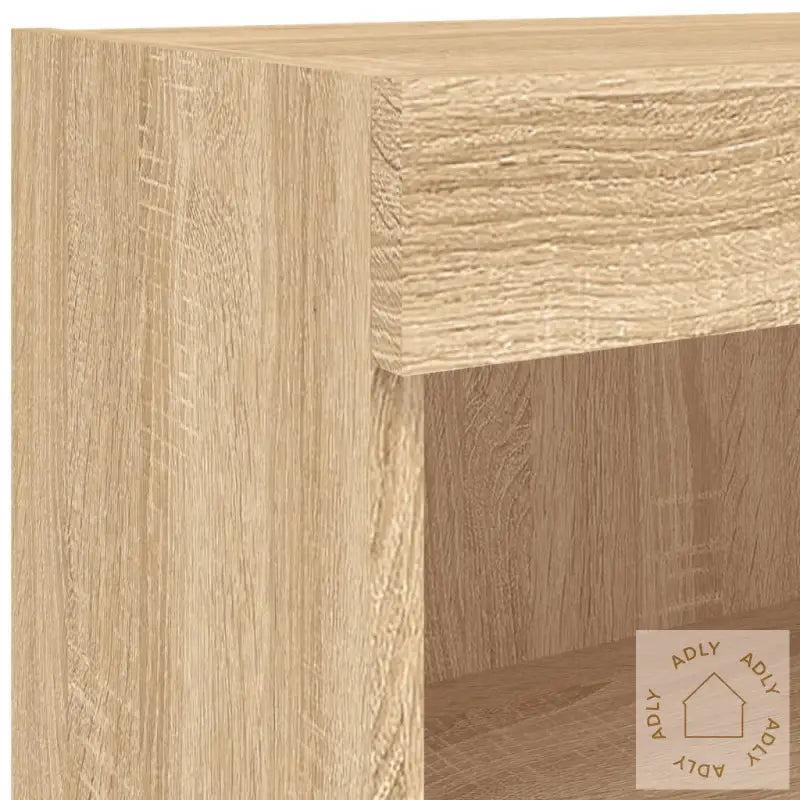 Vegghengt Tv-Benk Med Led Sonoma Eik 60X30X40 Cm