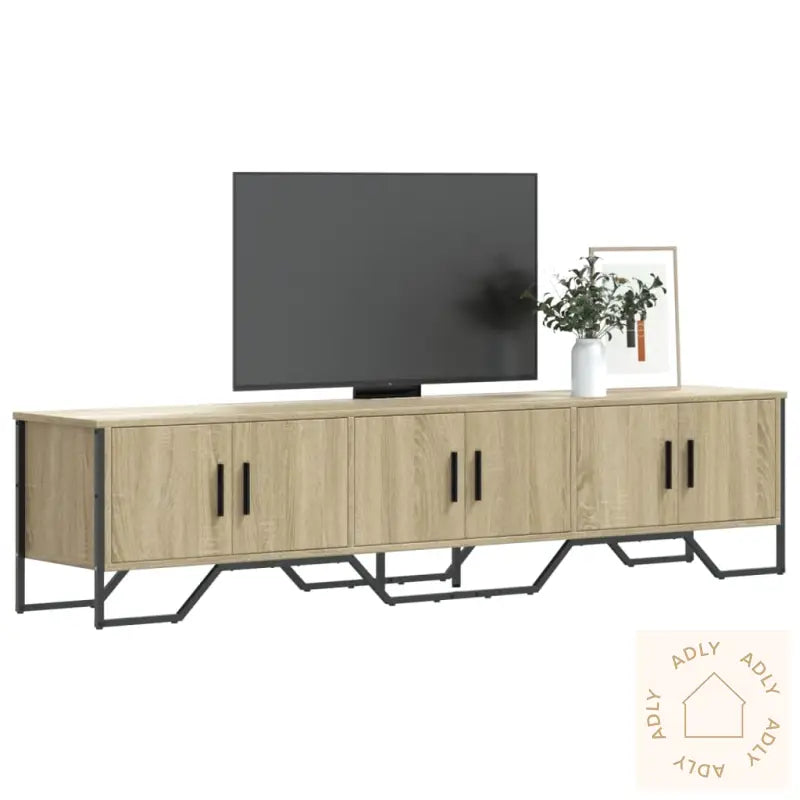 Tv-Benk Sonoma Eik 180X34X41 Cm Konstruert Tre