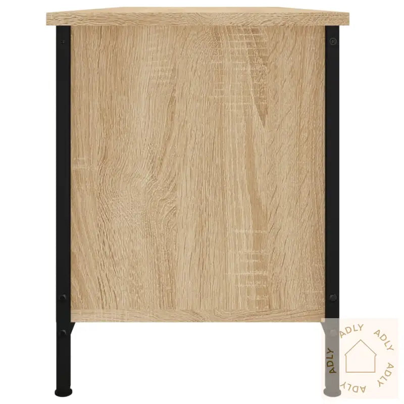 Tv-Benk Med Dører Sonoma Eik 102X35X45 Cm Konstruert Tre