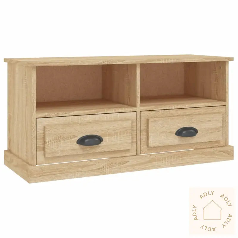 Tv-Benk Sonoma Eik 93X35,5X45 Cm Konstruert Tre
