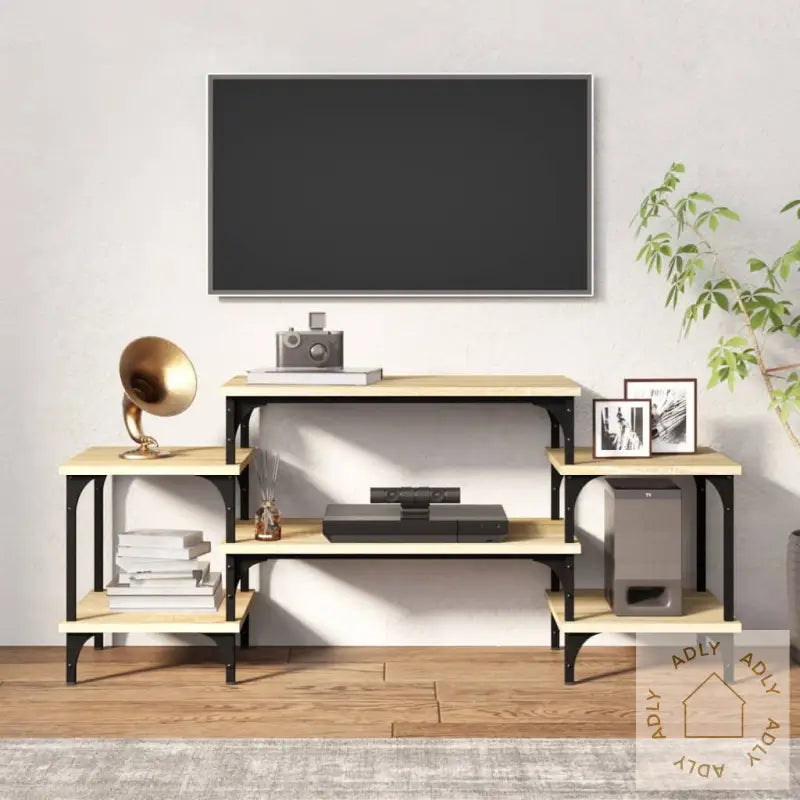 Tv-Benk Sonoma Eik 117X35X52 Cm Konstruert Tre