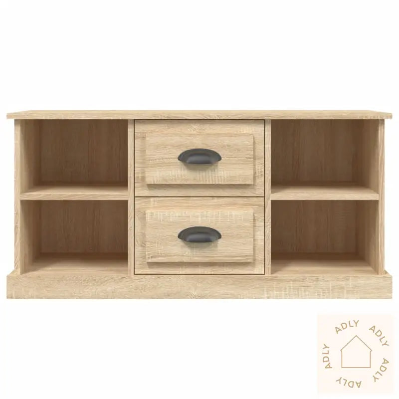 Tv-Benk Sonoma Eik 99,5X35,5X48 Cm Konstruert Tre