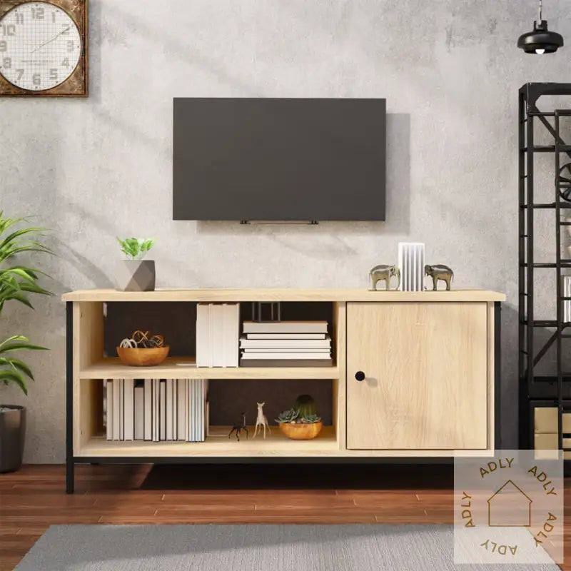 Tv-Benk Sonoma Eik 100X40X45 Cm Konstruert Tre