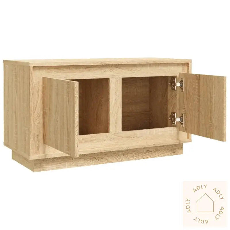 Tv-Benk Sonoma Eik 80X35X45 Cm Konstruert Tre