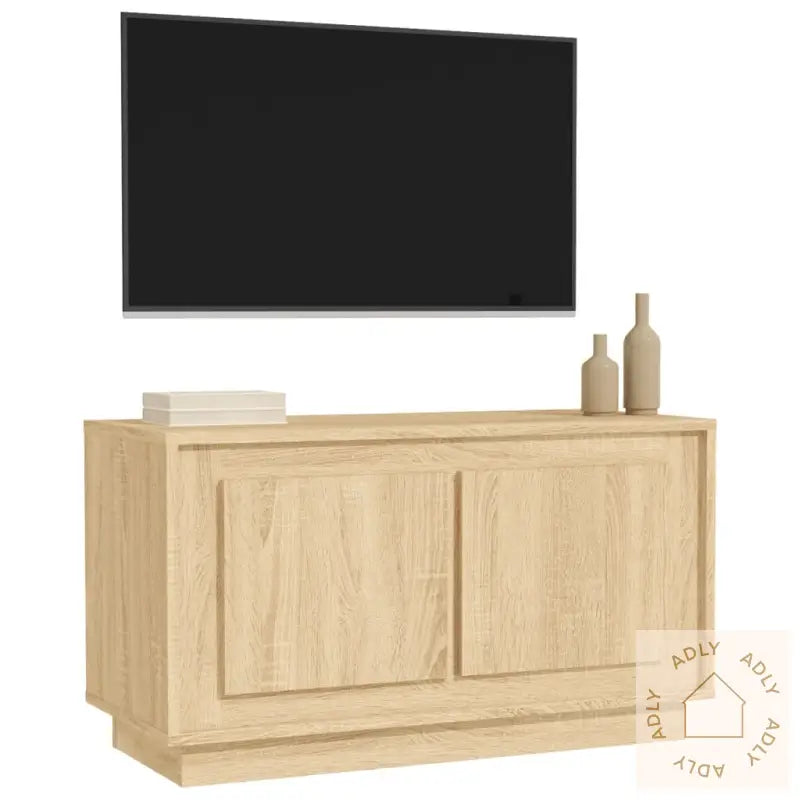 Tv-Benk Sonoma Eik 80X35X45 Cm Konstruert Tre