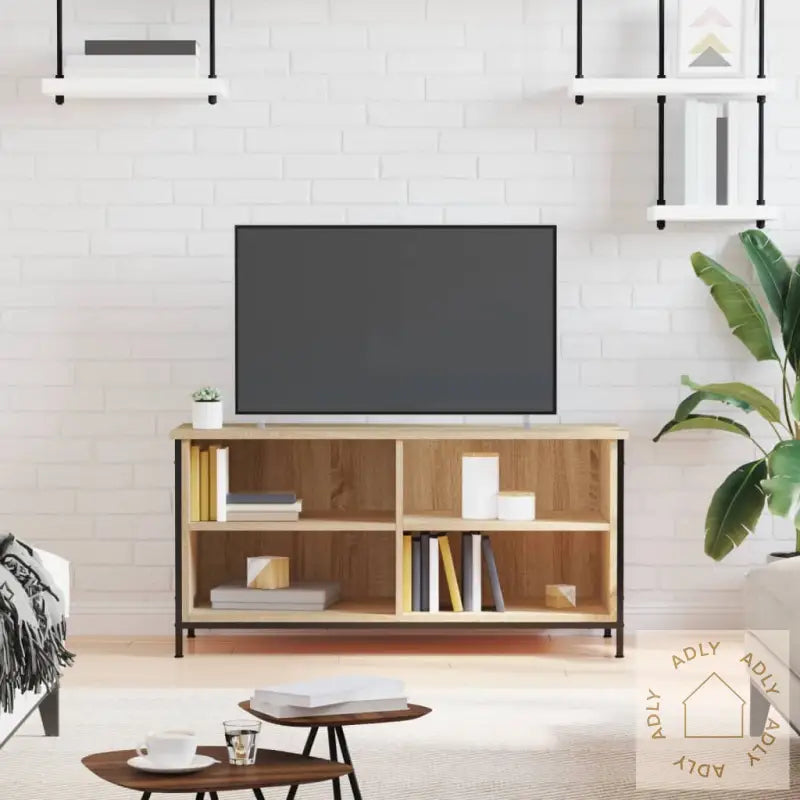 Tv-Benk Sonoma Eik 100X40X50 Cm Konstruert Tre