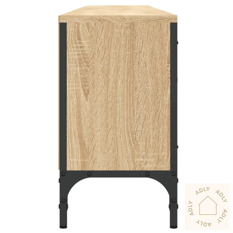 Tv-Benk Med Skuff Sonoma Eik 200X25X44 Cm Konstruert Tre