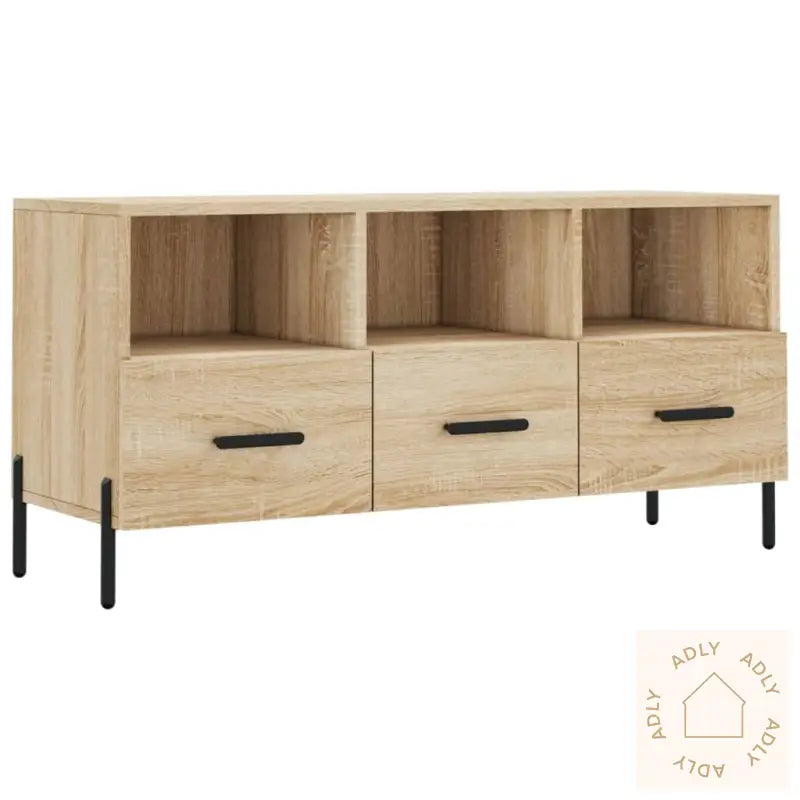 Tv-Benk Sonoma Eik 102X36X50 Cm Konstruert Tre