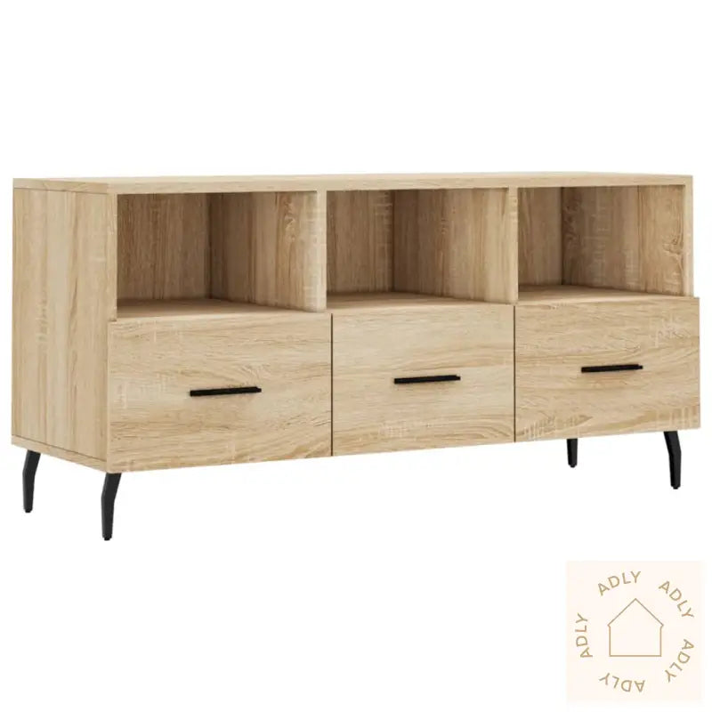 Tv-Benk Sonoma Eik 102X36X50 Cm Konstruert Tre