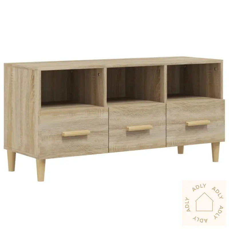 Tv-Benk Sonoma Eik 102X36X50 Cm Konstruert Tre