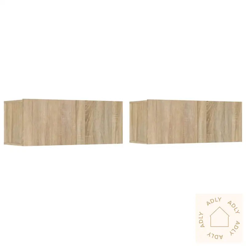 Tv-Benker 2 Stk Sonoma Eik 80X30X30 Cm Konstruert Tre