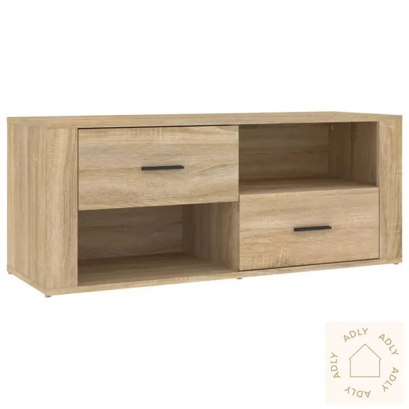 Tv-Benk Sonoma Eik 100X35X40 Cm Konstruert Tre