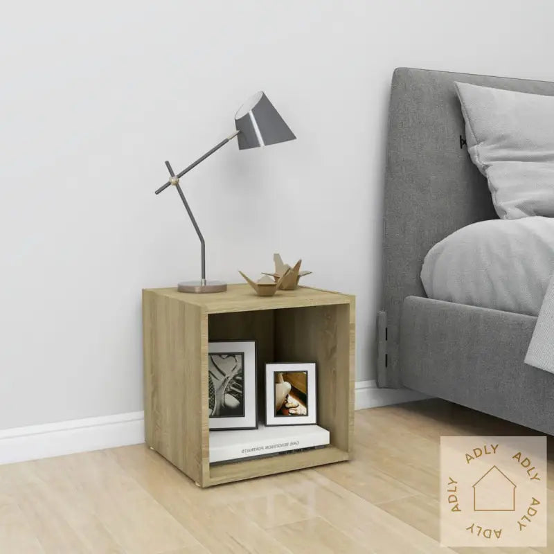 Tv-Benk Sonoma Eik 37X35X37 Cm Konstruert Tre
