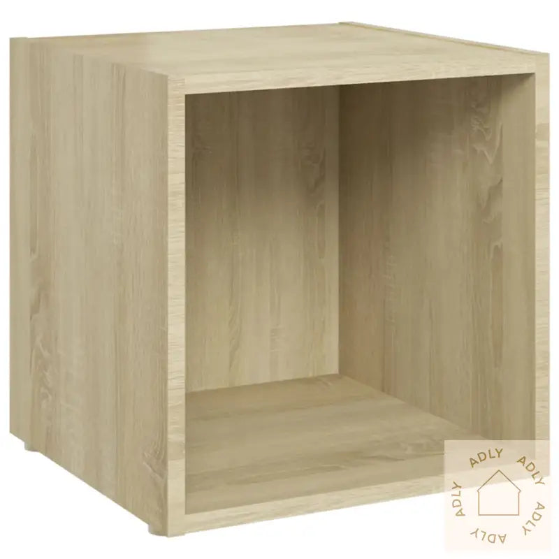 Tv-Benk Sonoma Eik 37X35X37 Cm Konstruert Tre