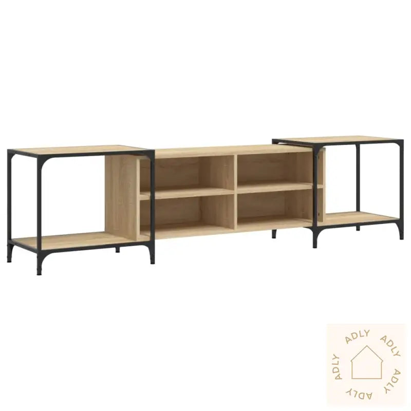 Tv-Benk Sonoma Eik 203X37X50 Cm Konstruert Tre