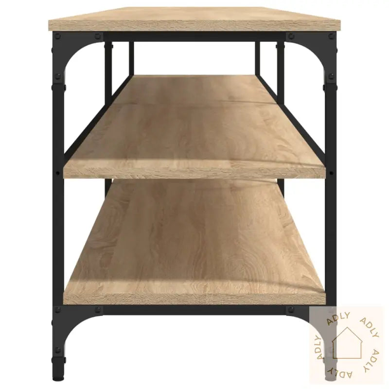 Tv-Benk Sonoma Eik 200X30X50 Cm Konstruert Tre Og Metall