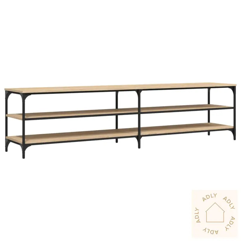 Tv-Benk Sonoma Eik 200X30X50 Cm Konstruert Tre Og Metall
