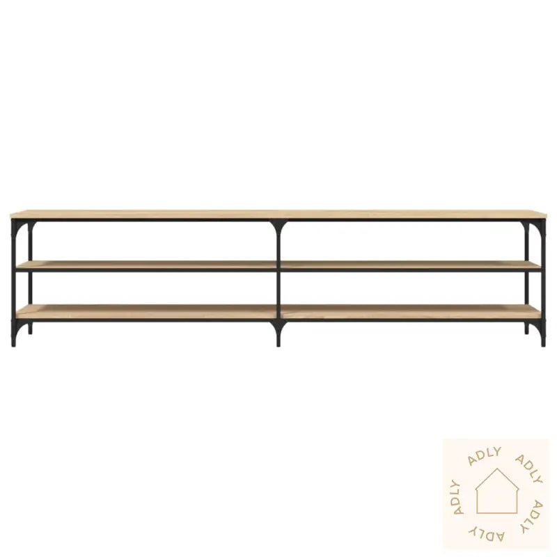 Tv-Benk Sonoma Eik 200X30X50 Cm Konstruert Tre Og Metall