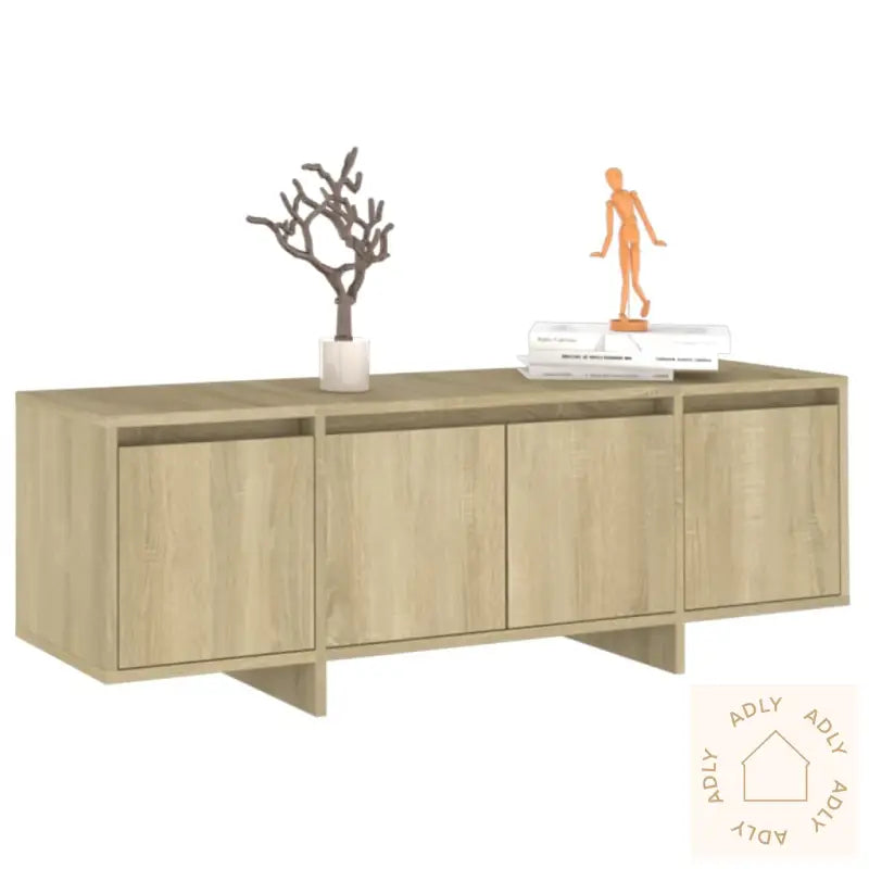 Tv-Benk Sonoma Eik 120X30X40,5 Cm Konstruert Tre