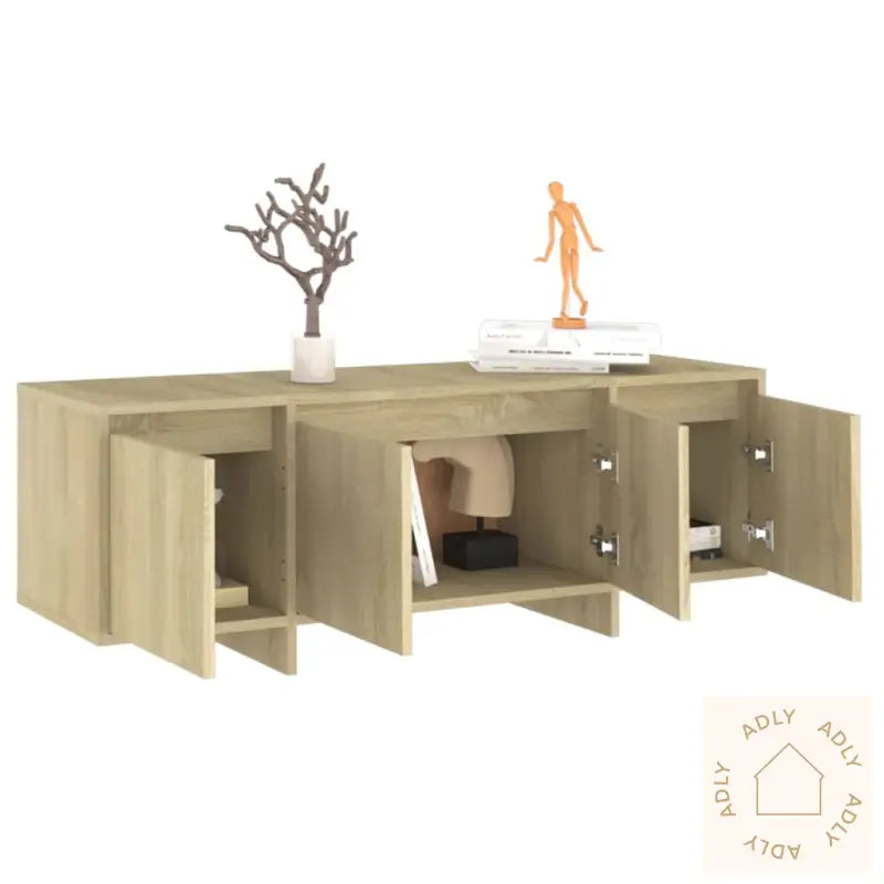 Tv-Benk Sonoma Eik 120X30X40,5 Cm Konstruert Tre