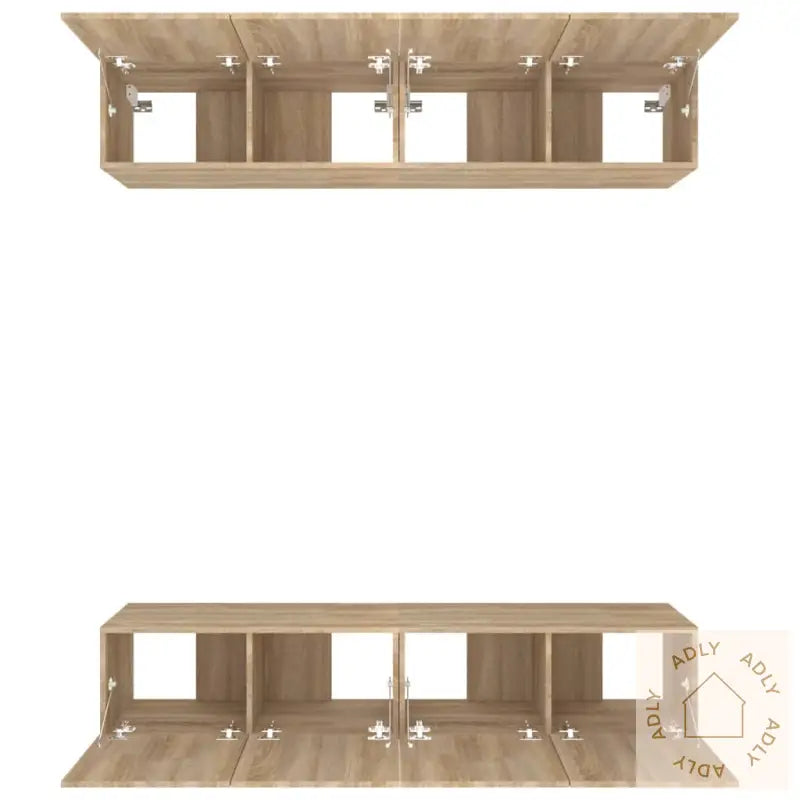 Tv-Benker 4 Stk Sonoma Eik 80X30X30 Cm Konstruert Tre